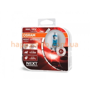 Автолампа Osram Night Breaker Laser H4 12V 60/55W 64193NL-HCB-DUO (2 шт)